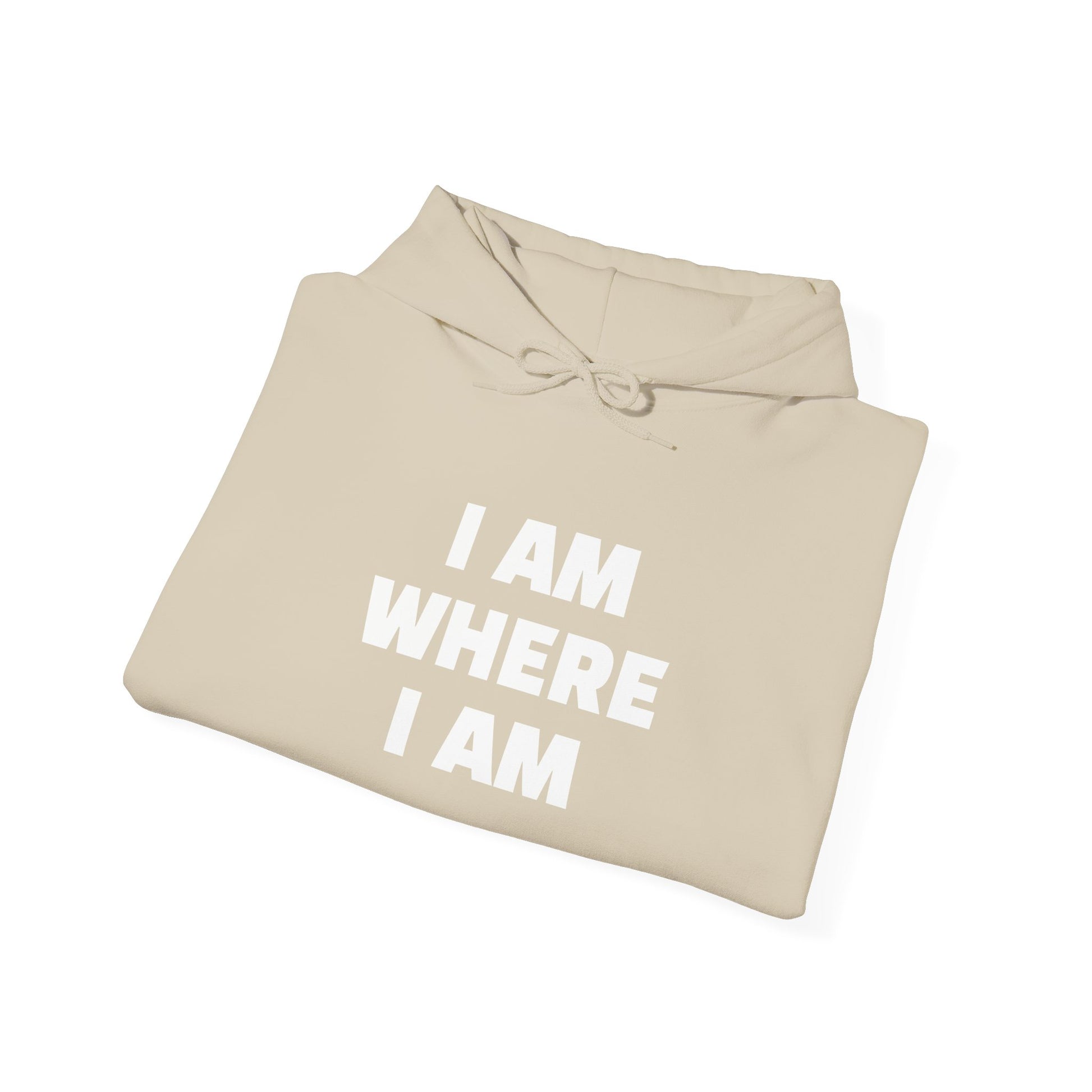 Unisex Hoodie "I AM WHERE I AM, BECAUSE I LEFT"