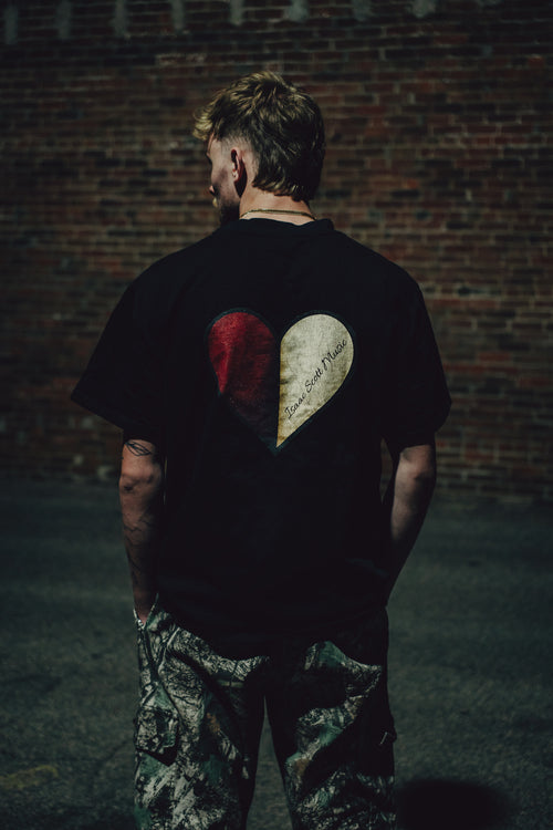 "Half Of My Heart" Oversized Graphic Tee